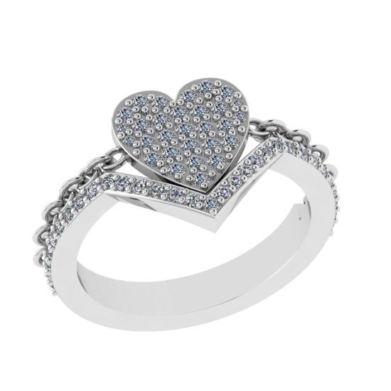 0.63 Ctw VS/SI1 Diamond 14k white Gold Engagement Ring (ALL DIAMOND ARE LAB