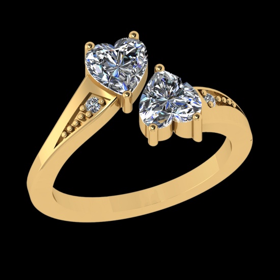 1.53 Ctw VS/SI1 Diamond 10k Yellow Gold Engagement Ring (ALL DIAMOND ARE LA