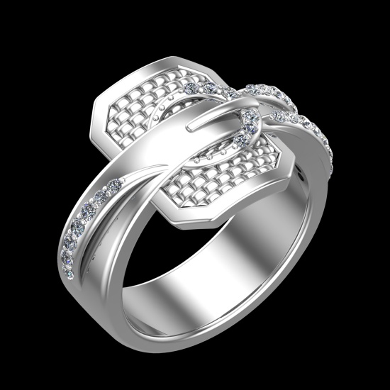0.40 Ctw SI2/SI1 Diamond 10k white Gold Engagement Ring (ALL DIAMOND ARE LA