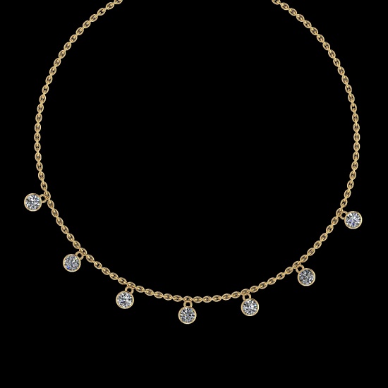 1.05 Ctw VS/SI1 Diamond 14K Yellow Gold Yard Necklace (ALL DIAMOND ARE LAB