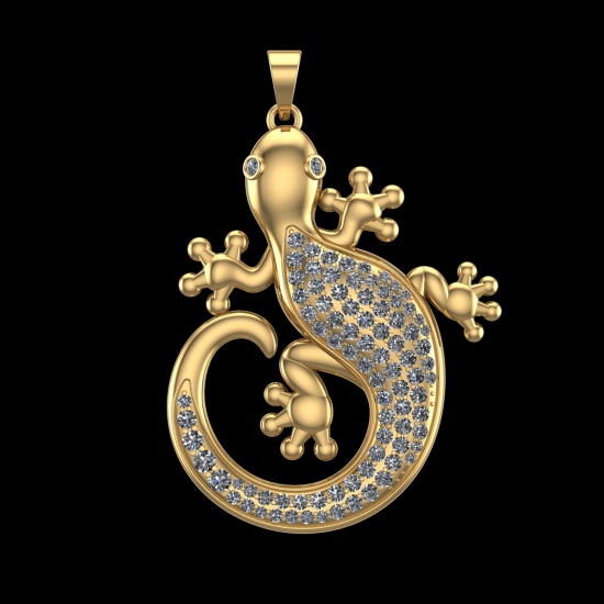 2.63 Ctw VS/SI1 Diamond 10k Yellow Gold Pandant (ALL DIAMOND ARE LAB GROWN