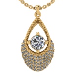 0.80 Ctw VS.SI1 (ALL DIAMOND ARE LAB GROWN ) Diamond 14k Yellow Gold Neckla