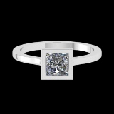 0.75 Ctw VS/SI1 Diamond Prong Set 10K white Gold Solitaire Ring (ALL DIAMON