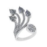 3.25 Ctw VS/SI1 Diamond 14K White Gold Engagement Ring (ALL DIAMOND ARE LAB