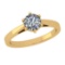 0.84 Ctw VS/SI1 Diamond 14k Yellow Gold Solitaire Ring (ALL DIAMOND ARE LAB
