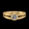 0.36 Ctw VS/SI1 Diamond Prong Set 10K Yellow Gold Solitaire Ring (ALL DIAMO