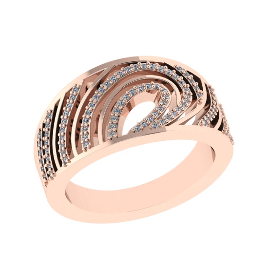 0.24 Ctw SI2/SI1 Diamond Prong Set 14k Rose Gold Engagement Ring (ALL DIAMO