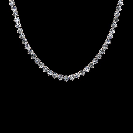 4.64 Ctw VS/SI1 Diamond 3 14K Rose Gold Necklace (ALL DIAMOND ARE LAB GROWN