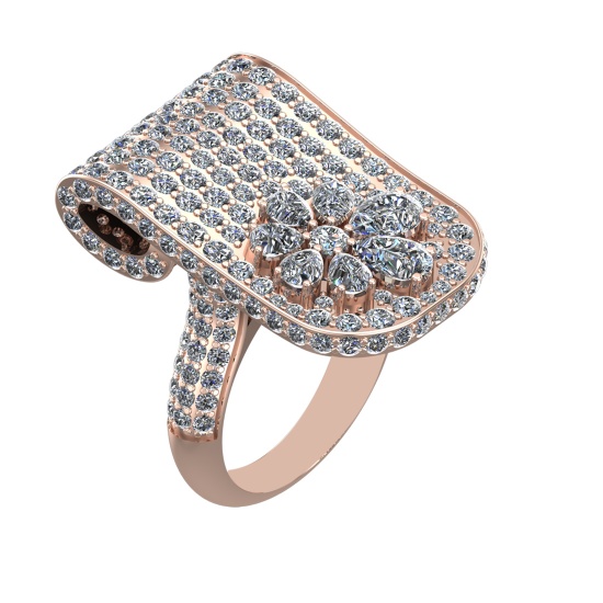 7.54 Ctw VS/SI1 Diamond Prong Set 14k Rose Gold Engagement Ring (ALL DIAMON