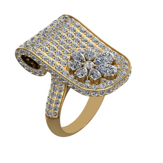 7.54 Ctw VS/SI1 Diamond Prong Set 14k Yellow Gold Engagement Ring (ALL DIAM