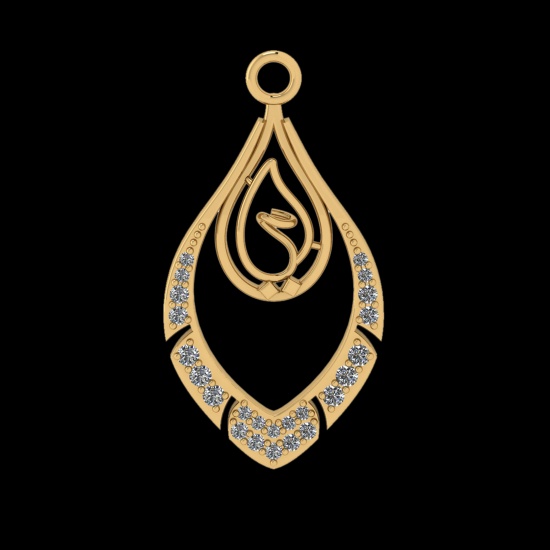 0.21 Ctw VS/SI1 Diamond 10k Yellow Gold Pendant (ALL DIAMOND ARE LAB GROWN)