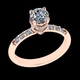 1.25 Ctw VS/SI1 Diamond 10k Rose Gold Engagement Ring (ALL DIAMOND ARE LAB