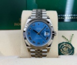 Rolex Oysterperpetual Datejust 41mm Blue Roman Dial Jubileee Comes With Box