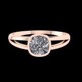 1.25 Ctw VS/SI1 Diamond Prong Set 10K Rose Gold Solitaire Ring (ALL DIAMOND