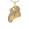 2.87 Ctw VS/SI1 Diamond 14K Yellow Gold Hip Hop Style Necklace (ALL DIAMOND