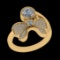 0.97 Ctw VS/SI1 Diamond 10k Yellow Gold Engagement Ring (ALL DIAMOND ARE LA
