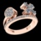 1.49 Ctw VS/SI1 Diamond 10k Rose Gold Engagement Ring (ALL DIAMOND ARE LAB