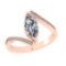 1.13 Ctw VS/SI1 Diamond 14k Rose Gold Engagement Ring (ALL DIAMOND ARE LAB