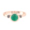 0.91 Ctw VS/SI1 Emerald and Diamond 14k Rose Gold Engagement Ring (ALL DIAM