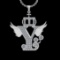 2.40 Ctw VS/SI1 Diamond Prong Set 18K White Gold Letter theme ( Y) Necklace