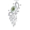 22.71 Ctw I2/I3 Green Amethyst And Diamond 10K White Gold Necklace(ALL DIAM