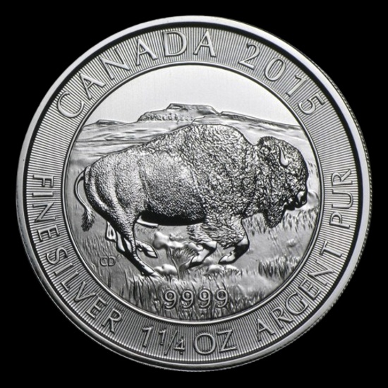 2015 Canada 1.25 oz Silver $8 Bison BU