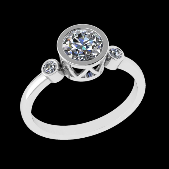 0.91 Ctw VS/SI1 Diamond 10k white Gold Engagement Ring (ALL DIAMOND ARE LAB