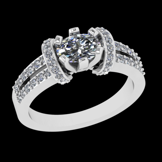 1.25 Ctw VS/SI1 Diamond Prong Set 10k white Gold Engagement Ring (ALL DIAMO