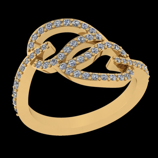 0.48 Ctw VS/SI1 Diamond Prong Set 10k Yellow Gold Engagement Ring ( (ALL DI