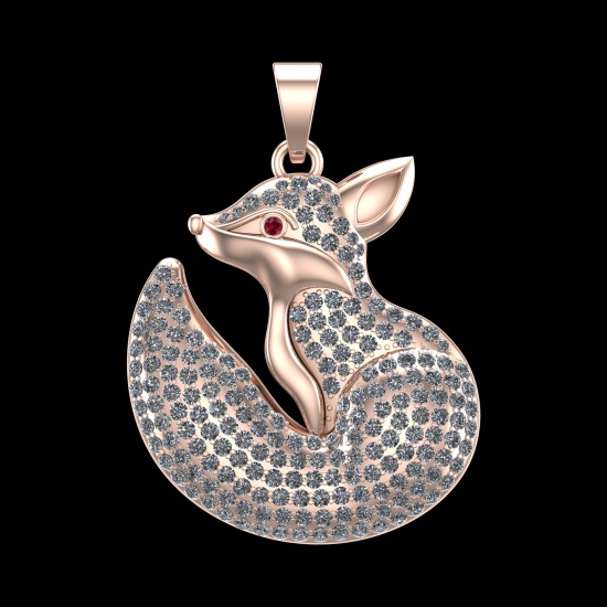 6.62 Ctw VS/SI1 Diamond 10k Rose Gold Pandant (ALL DIAMOND ARE LAB GROWN) (