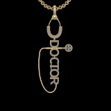 1.14 Ctw VS/SI1 Diamond 10K Yellow Gold Veterinary Doctor theme Pendant (AL