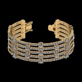 20.06 Ctw VS/SI1 Diamond Style 14K Yellow Gold Bracelet (ALL DIAMOND ARE LA