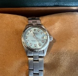 Custom Diamond Dial Stainless Steel Oysterperpetual Rolex Comes with Box &