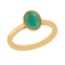 2.59 Ctw VS/SI1 Emerald Set 14k Yellow Gold Solitaire Ring (ALL DIAMOND ARE