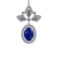 27.99 Ctw SI1/SI2 Tanzanite and Diamond 14k white Gold Pandant (ALL DIAMOND
