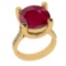 3.25 Ctw VS/SI1 Ruby And Diamond 14k Yellow Gold Engagement Ring (ALL DIAMO