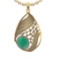 6.68 Ctw VS/SI1 Emerald and Diamond 14k Yellow Gold Pendant (ALL DIAMOND AR