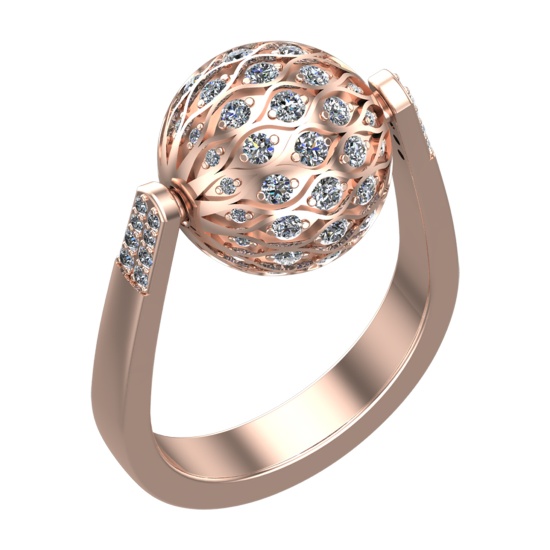 1.49 Ctw SI1/SI2 Diamond 14k Rose Gold Engagement Ring (ALL DIAMOND ARE LAB