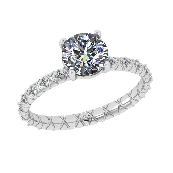 1.10 Ctw VS.SI1 (ALL DIAMOND ARE LAB GROWN ) Diamond 14k white Gold Engagem