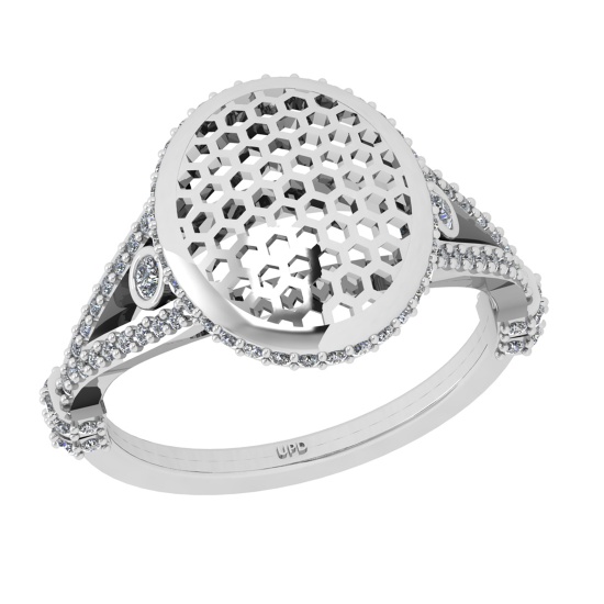 0.48 Ctw VS/SI1 Diamond Prong Set 14k white Gold Ring (ALL DIAMOND ARE LAB