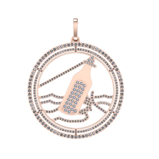 1.88 Ctw VS/SI1 Diamond 14k Rose Gold Pendant (ALL DIAMOND ARE LAB GROWN )