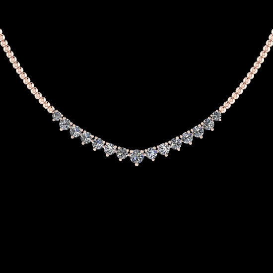 1.06 Ctw VS/SI1 Diamond 14K Rose Gold Slide Necklace (ALL DIAMOND ARE LAB G