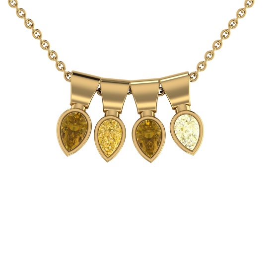 1.20 Ctw VS/SI1 Fancy NaturalYellow Brown Diamond 14K Yellow Gold Pendant N