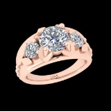 1.50 Ctw VS/SI1 Diamond 10k Rose Gold Engagement Ring (ALL DIAMOND ARE LAB