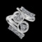 1.14 Ctw VS/SI1 Diamond 10k white Gold Engagement Ring (ALL DIAMOND ARE LAB