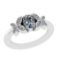 0.92 Ctw VS/SI1 Diamond 14k white Gold Engagement Ring (ALL DIAMOND ARE LAB