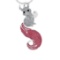 13.15 Ctw VS/SI1 Ruby and Diamond 14K White Gold Hip Hop theme Necklace (AL