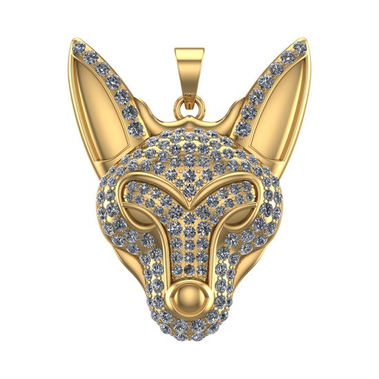 6.07 Ctw VS/SI1 Diamond 14k Yellow Gold Animal Creature Theme Pendant (ALL