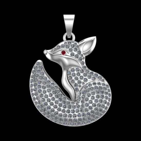 6.62 Ctw VS/SI1 Diamond 10k white Gold Pandant (ALL DIAMOND ARE LAB GROWN)