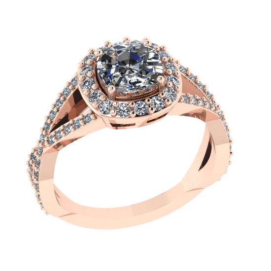 2.12 Ctw VS/SI1 Diamond 14k Rose Gold Engagement Ring